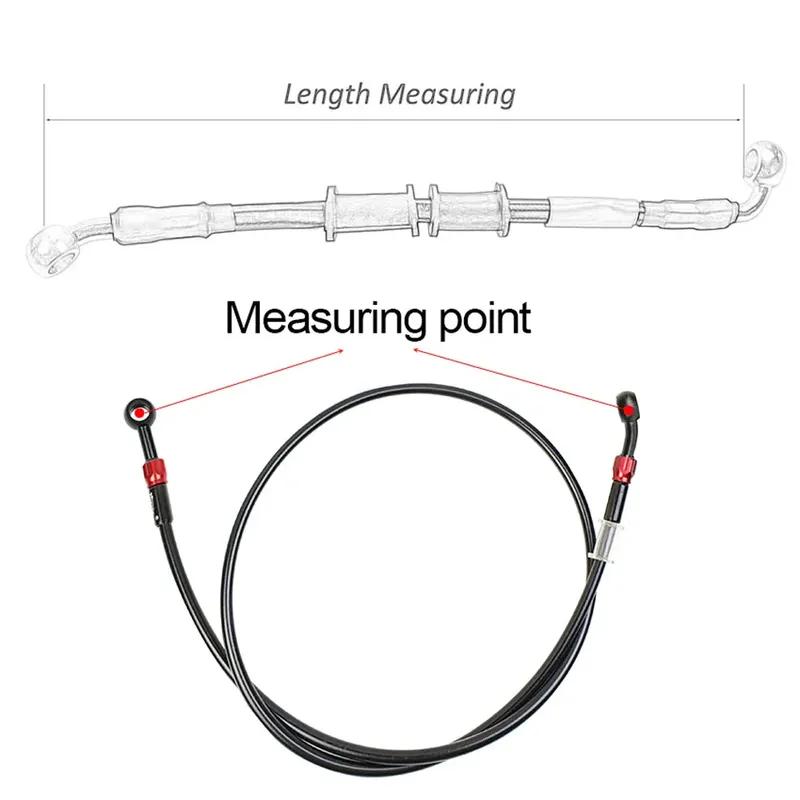 Motorcycle Brake Hose Oil Tube AN3 Stainless Steel Braided Brake Line Rotatable Banjo Fit for ATV Pit Dirt Street Racing Bike