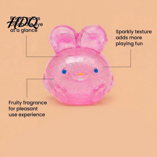 Decompression Toy for Adults Bunny Jelly Squeeze Toy Portable Soft TPR Stress