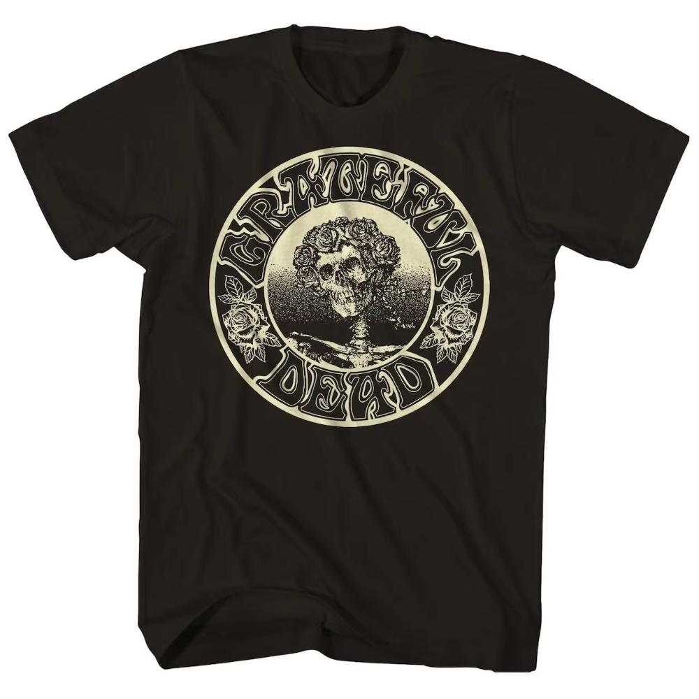 2025 Cotton Grateful Dead Warlocks Indian Skull Rock Punk Classic T-shirt Unisex Men Women's Short Sleeve Summer Round Neck Tee