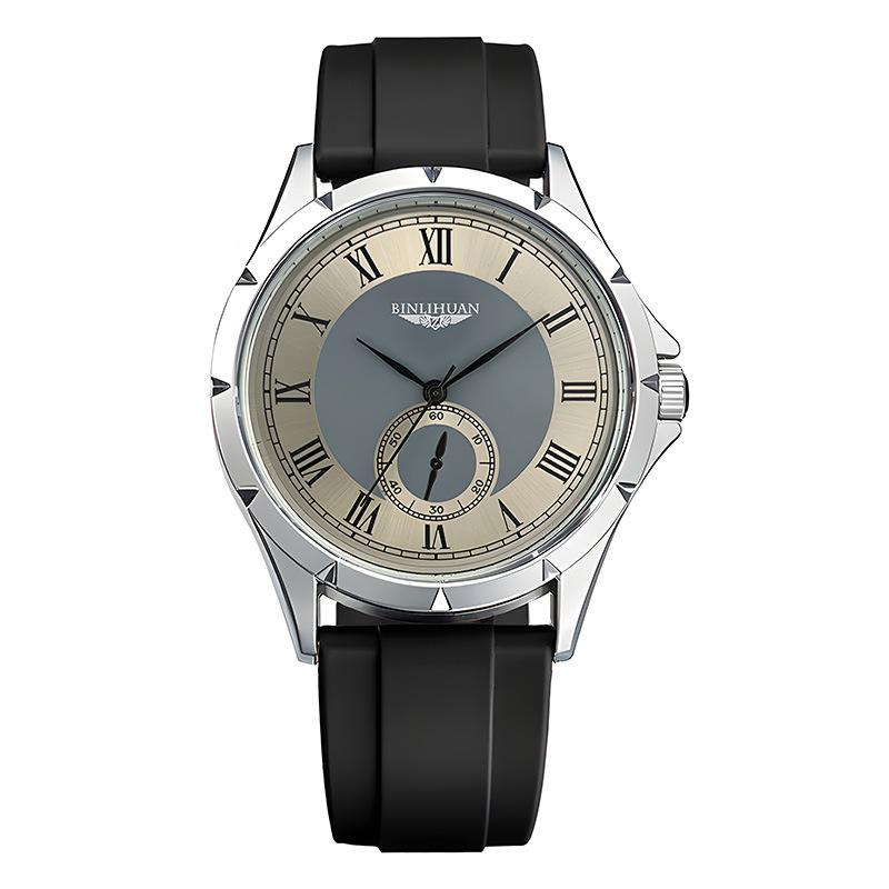 Men's Watch Classic Handsome Fashion Silicone Band Quartz Watch