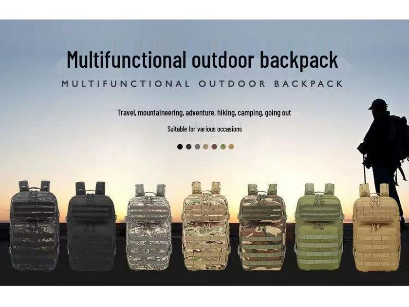 45L Camouflage Tactical Sports & Mountaineering Backpack: Large Capacity 3P Assault Pack
