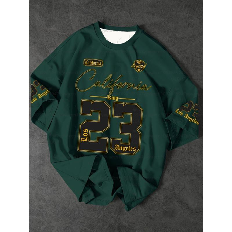

Men s Sports Jersey California NO.23 Print Short Sleeve T-Shirt Summer Graphic 6XL