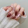 Cat's Eye Fine Flash Bow Gentle Removable Manicure Piece 24 Pieces Press On Nails