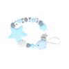 Colorful Silicone Star Leters Bead Chain Clip Holder Baby Feeding