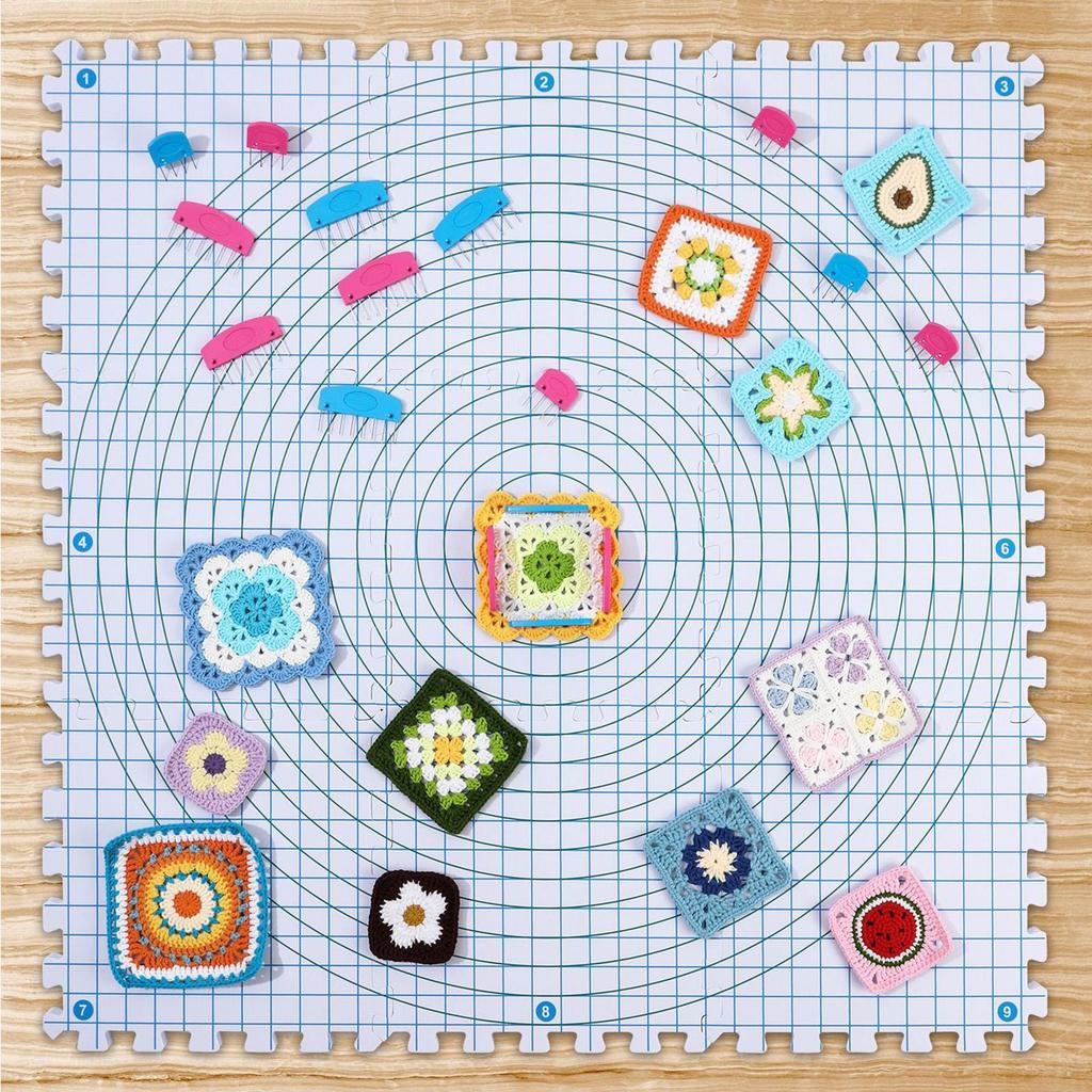 Blocking Mats Crocheting Supplies Interlocking Blocking Boards For Knitters Crocheters Fiber Artists Garments Carpets Clothes