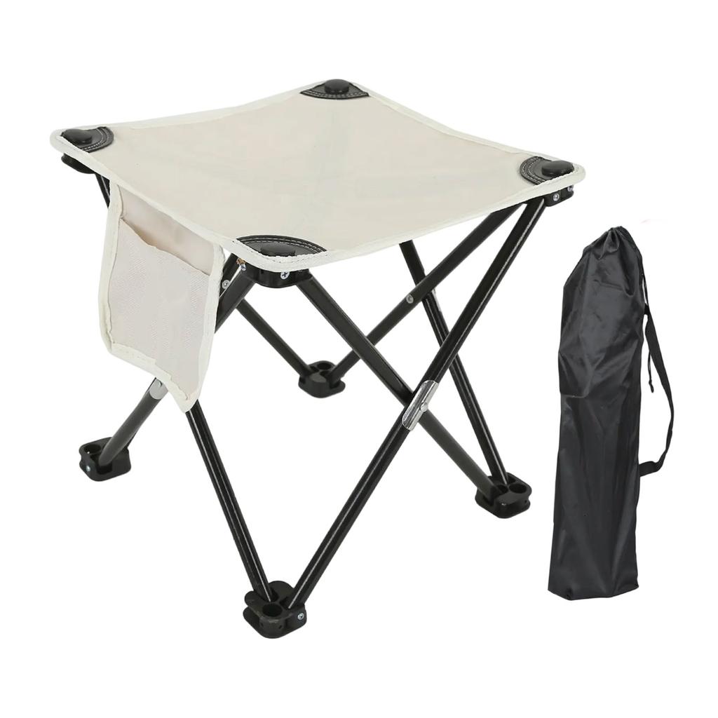 Portable Camping Folding Chair Footrest Compact Lightweight Travel Foot Rest Stool for Outdoor Park Lawn BBQ with Storage Bag