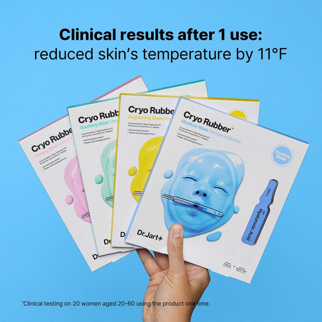 Dr. Jart+ Cryo Rubber™ Brightening Face Mask – 2-Step Ampoule + Rubber Mask (1 Sheet)