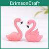 Dekorativ Pvc Flamingo Ornament Nyckelring Tårtdekoration Liten Landskapsfigur