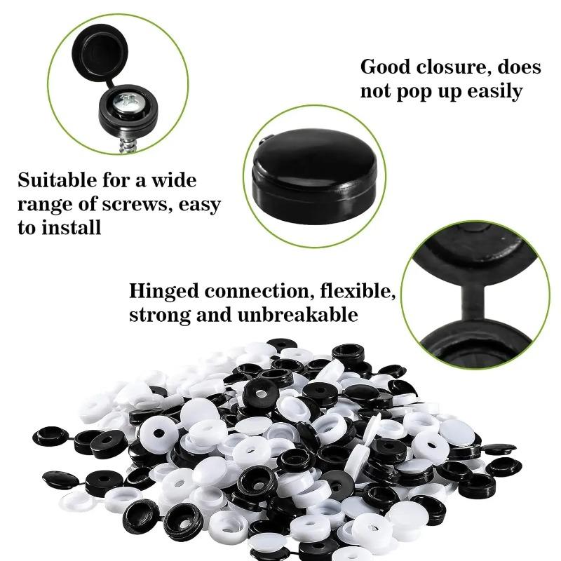 Nails Screw Caps Plastic Protective Covers 2 Colors Phillips Screw Decorative Cover Cross Screw Folding Cap