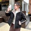 Thickened padded jacket winter new small stand-up collar bread padded jacket women's foreign style loose short padded jacket