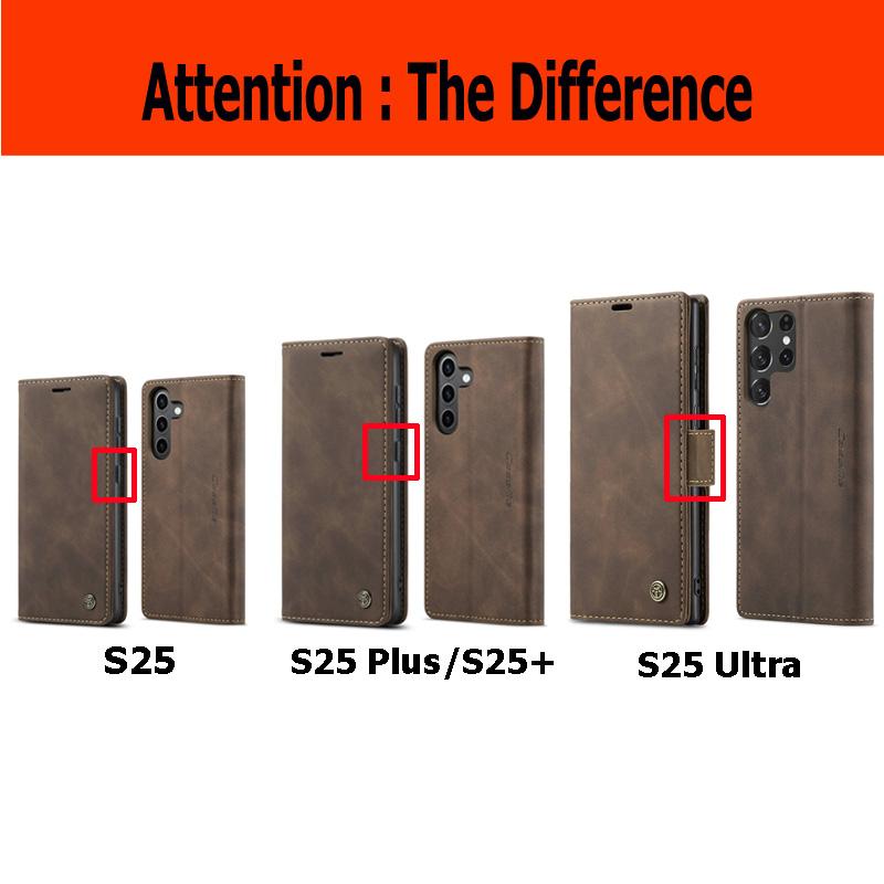 För Samsung Galaxy S25 Ultra 5G 2025 Lyxigt Fodral Läder Magnetisk Kortficka Samsung S25 Ultra Fodral Galxay S 25 Plus Fällbart Fodral
