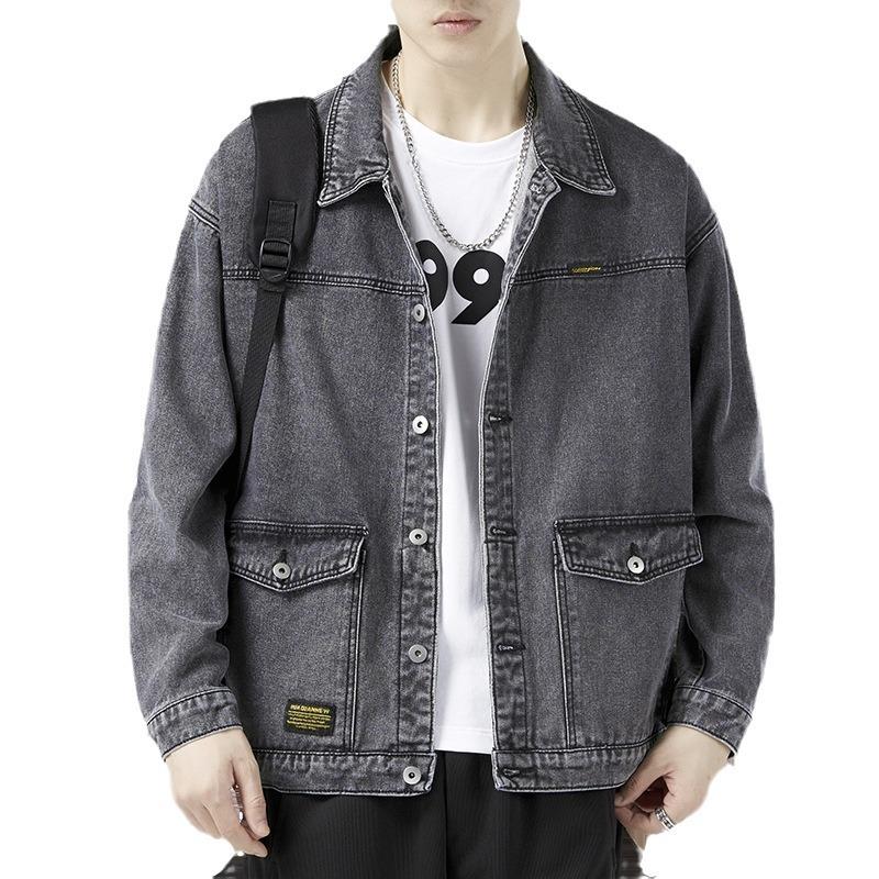 Kurtka jeansowa męska jesień nowa retro przystojna kurtka męska casualowa wiosna i jesień trend denim