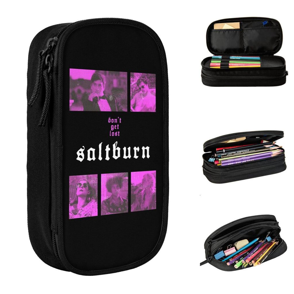 Saltburn Movie Pencil Case Horror Pen Box Bags Girls Boys Large Storage Students School Gift Pencilcases