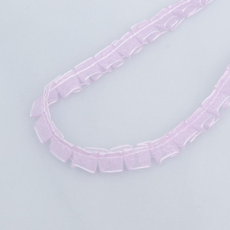 1cm Wide Transparent Chiffon Ribbon Lace Pet Clothing Hat Accessories Handmade Decorative Materials Ruffled Lace Ribbon Bow DIY Flower Handmade