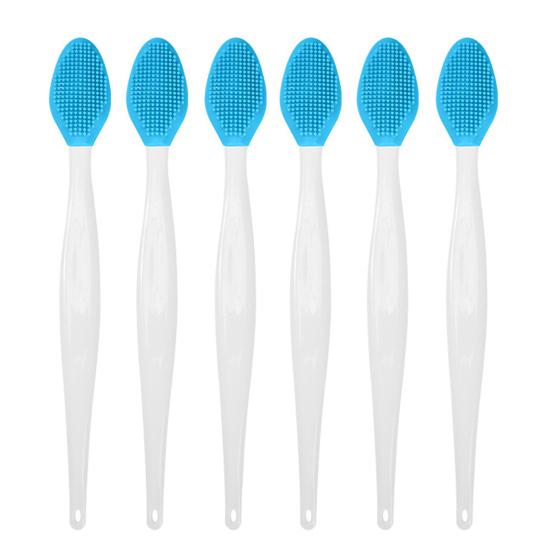 Silicone Lip Scrub Brush Double Sided Lip Exfoliator for Lightening Dark Lips Facial Cleaning Tool for Dry Skin Chapped Lips