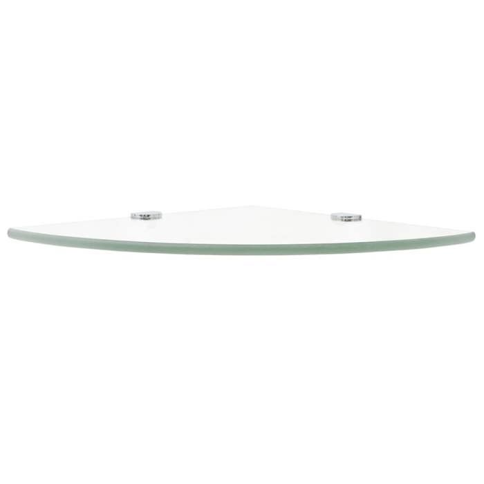 Maison Exclusive - Étagères d'angle 2 pcs et supports Verre Transparent 35x35 cm
