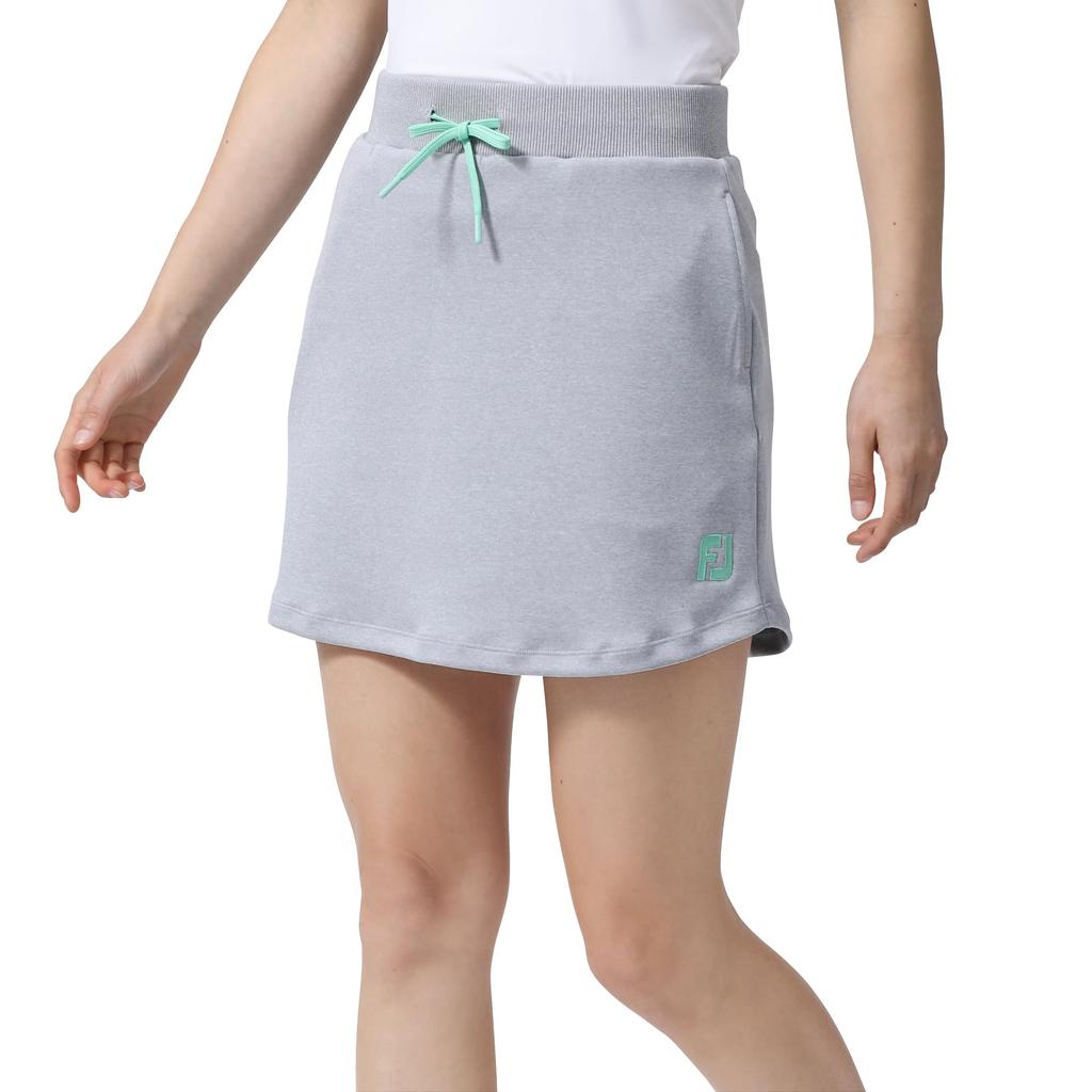 FootJoy Women's Sweat Skirt, Heather Gray, Size M, FJW-S24-P08, 81987-M