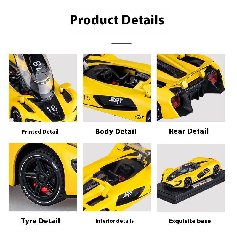 1/32 Dodge Tomahawk SRT V10 Concept Sports Car Alloy Metal Diecast Model Car Car Central Control Ornament Decoration Gift Friend