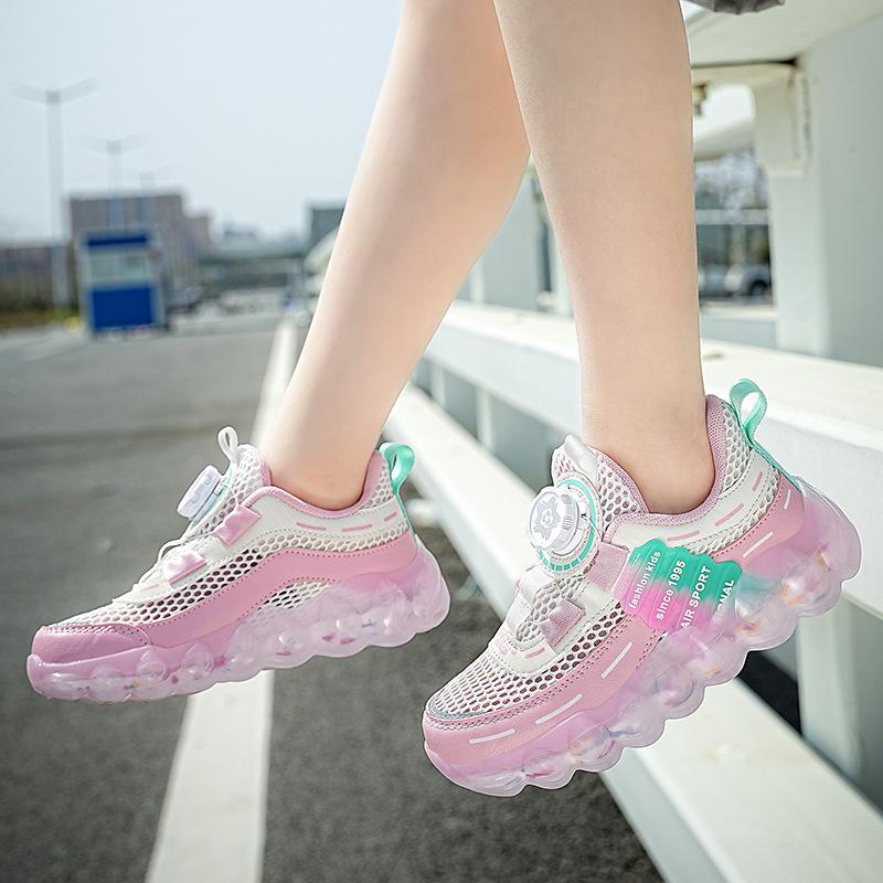 Middle and Large Children's Shoes Spring and Summer Sports 2025 Children and Girls Sports Shoes Classmates Foreign Trade Girls Face New Hollow