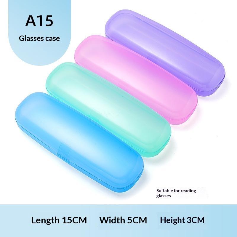 Sunglasses Case Hard Frosted Plastic Ultra Light Portable Dustproof Eyewear Storage Box for Business Trip Travel