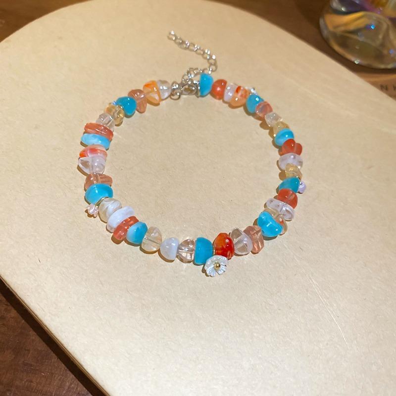 Zircon drop oil color crystal butterfly bracelet fresh and sweet bracelet niche high-end temperament jewelry women