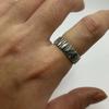 Handcrafted Adjustable Couple Rings Set Geometric Minimalist Vintage Style Unisex Plated Opening Band Men Women