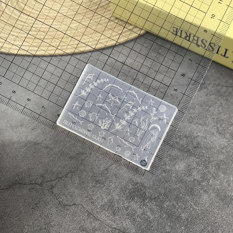 3D Rose Flower Silicone Nail Mold Ocean Style Shell Starfish Nail Transparent Mold Diy Nail Art Decoration Manicure Design Tools