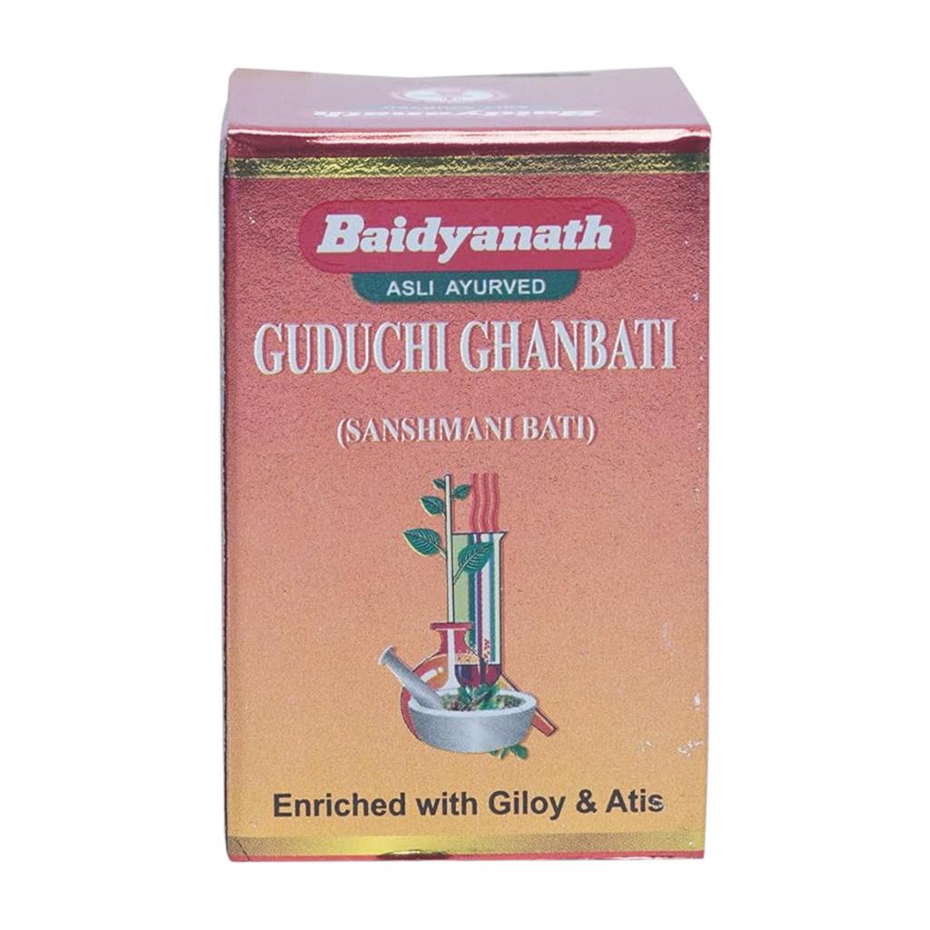 Baidyanath Jhansi Guduchi Ghanvati 20 Tablets x Pack of 2 Ayurvedic Wellness Supplement for Daily Health and Vitality Support