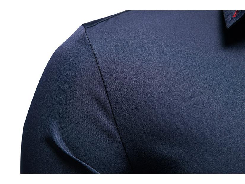 2022 Herren Europäischer & Amerikanischer Stil Slim Fit Langarm Colorblock Hemd