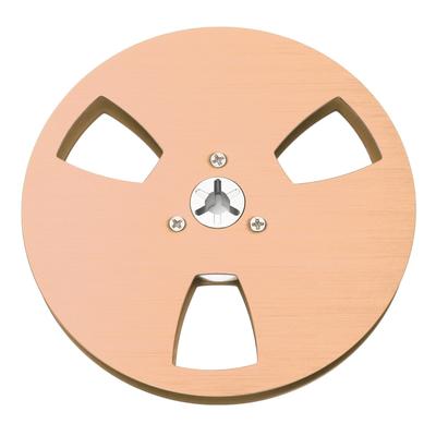 1 4 5 Inch Empty Tape Reel 3 Hole Aluminum Alloy Universal Opening Machine Part Sound Tape Takeup Reel Gold