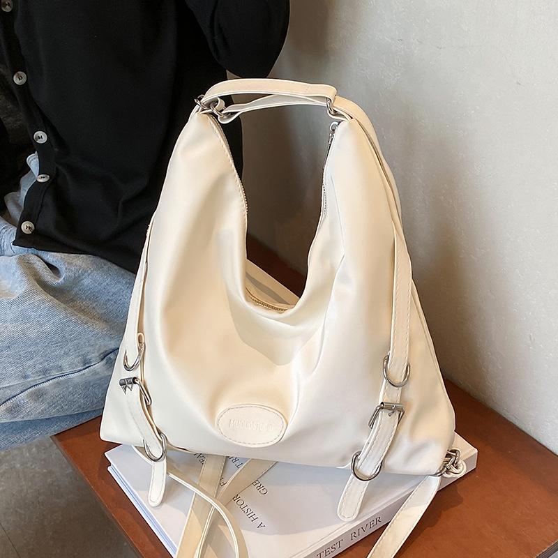 

Tote bag women s 2024 new large-capacity commuter backpack casual multi-functional shoulder bag trendy travel backpack білий