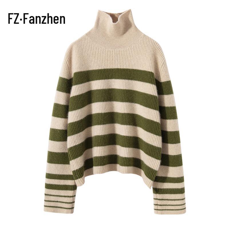 

Женский свитер Fanzhen с высоким воротником, утолщенный, из кашемировой смеси One Size