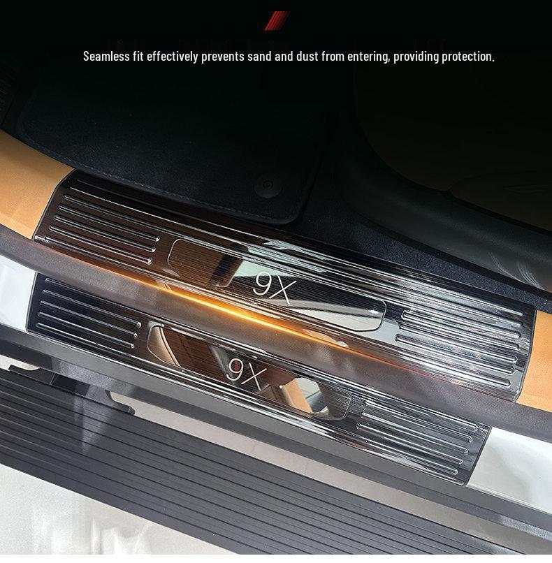 Zeekr 9X Stainless Steel Door Sill Protector - Full Wrap, Scratch & Wear Resistant Welcome Plate