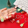 10Pcs Christmas Keychains Cartoon Keyrings Ornaments Decoration Party Favors