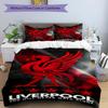 Set copripiumino 3 pezzi (1*Copripiumino + 2*Federe, Senza Nucleo),Set Biancheria da Letto con Stampa Liverpool F.C, Decorazione Camera da Letto, Per Tutte le Stagioni, Regalo di Compleanno