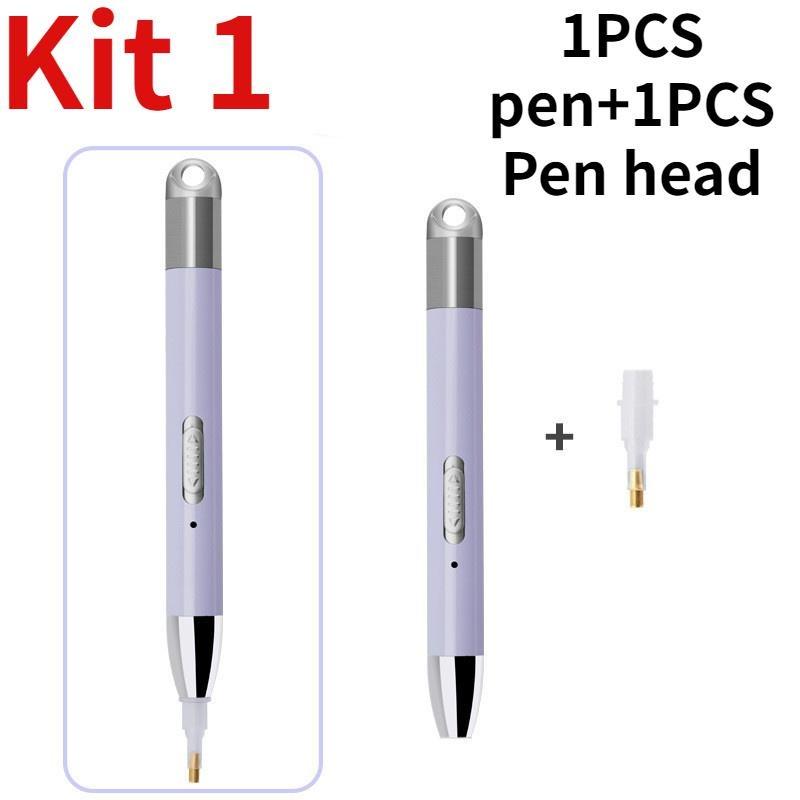 

1 комплект, ручка для подсветки ногтей, для дизайна ногтей, набор инструментов для вышивки, USB-перезаряжаемая ручка для подсветки Kit 1 светло-фиолетовый