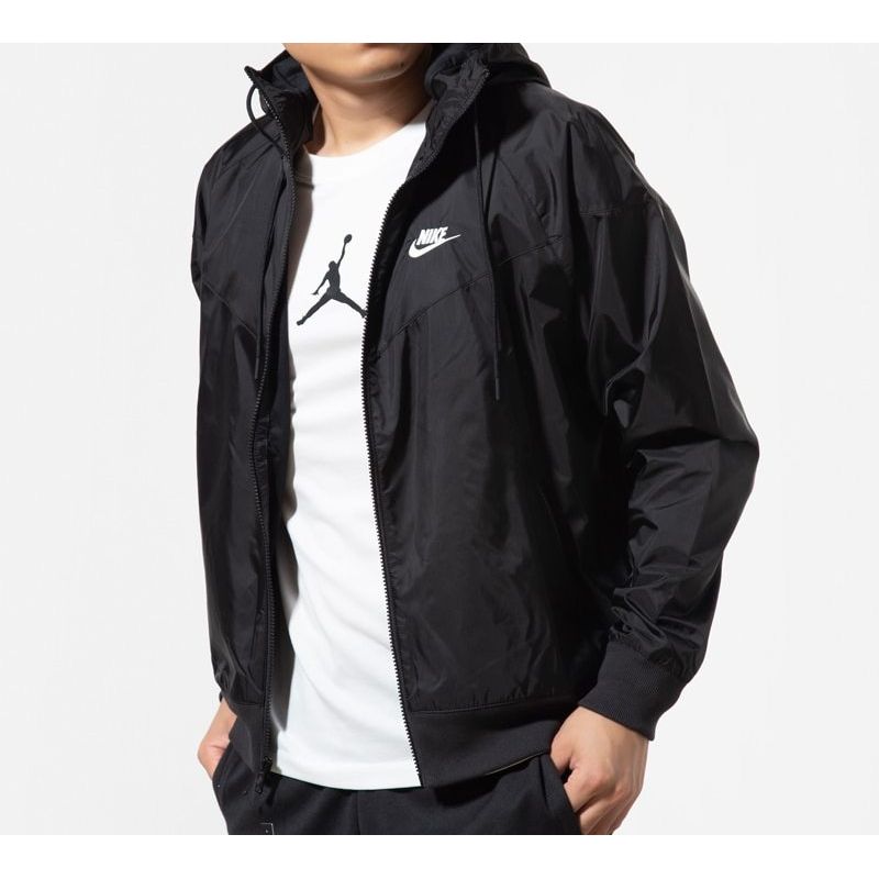 Nike Outdoor Sports Zip Windbreaker Jacket For Spring Men Jackets Black AR2192-010
