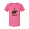 Unisex Outdoor Adventure Bear Graphic Tee With Mountain Forest Scene And Rustic