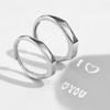 Adjustable Sterling Silver Couple Rings Light Shaped Secret Projection Rings Fashionable Finger Rings for Men and Women