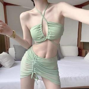 Swimsuit women's 1011 new beautiful fashion high sense sexy backless dress resort hot spring swimsuit