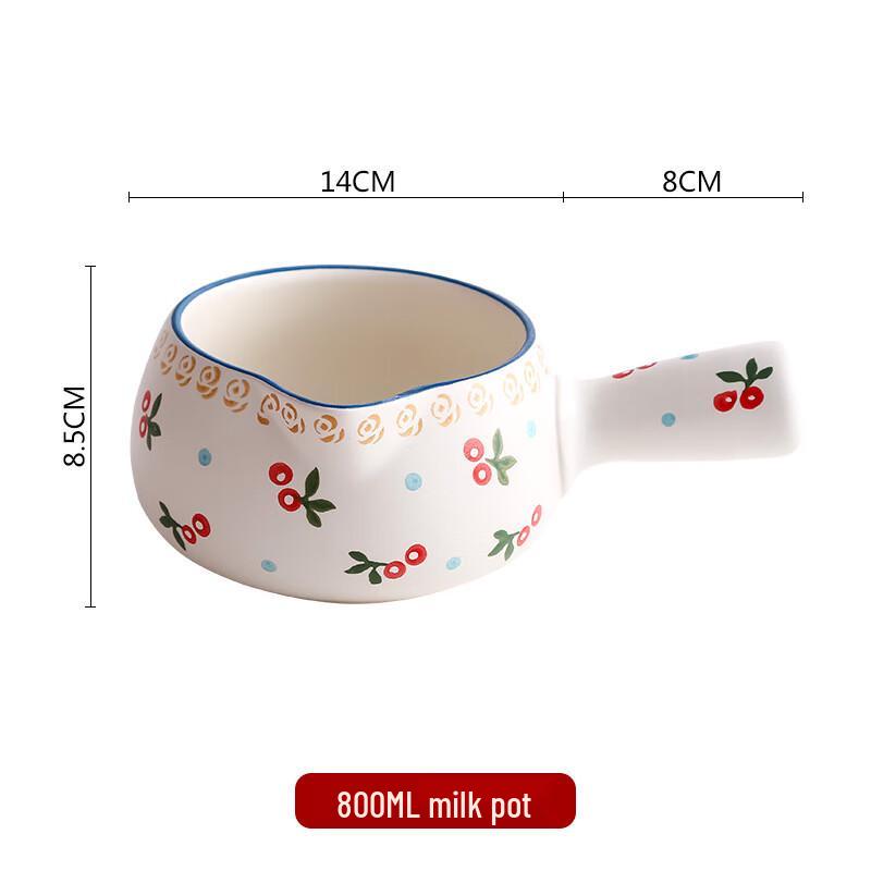 ZMR Ceramic Mini Milk Pot with Strawberry Design