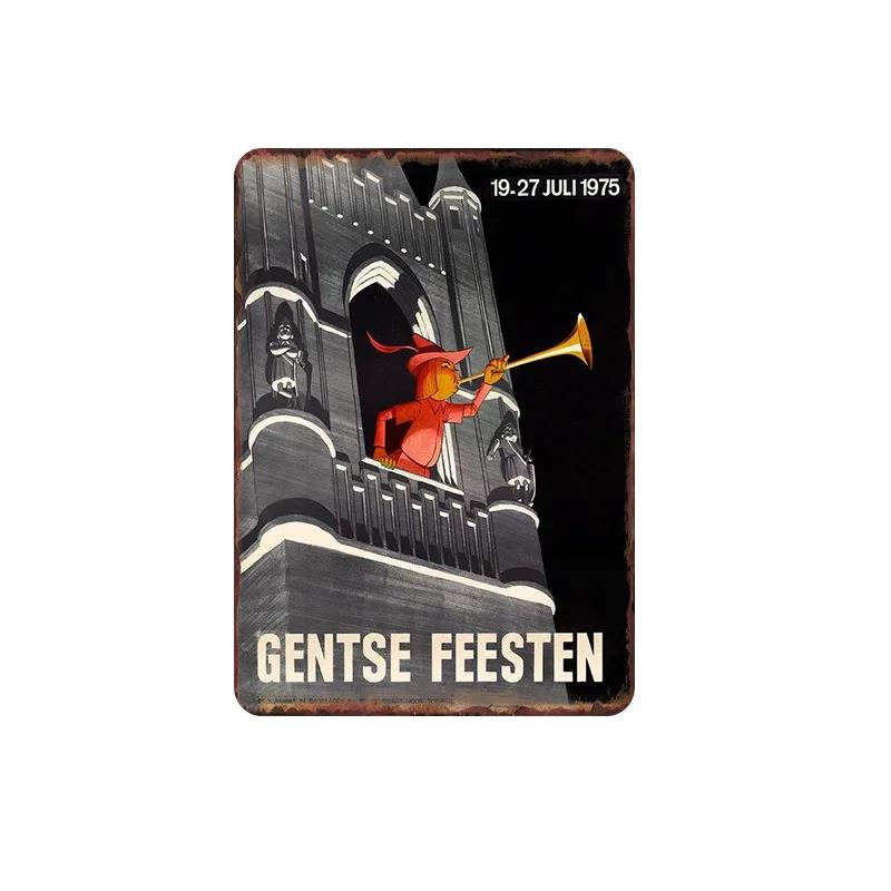 Metal Tin Poster Cartoon Figure Retro Metal Tin Sign Plaque Poster for Bar Club Wall Decor Retro Home Vintage Wall Plate Pendant