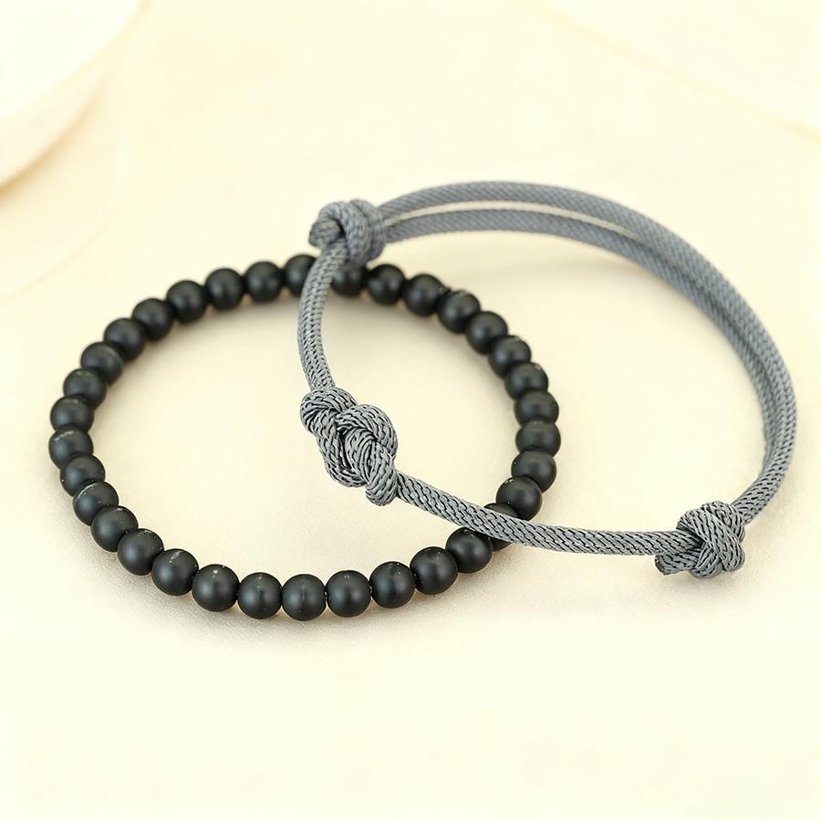 New Lucky 2Pcs Bracelet Set For Men Selected Grade A 3mm Milan String Charm Braslet Handmade Braided Friendship Braclet Homre