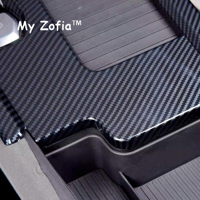 For Geely Cityray 2024 2025 boyue Car Gear Shift Panel Cup Holder Frame ABS Carbon Fiber Sticker Decal Trim Cover Accessories