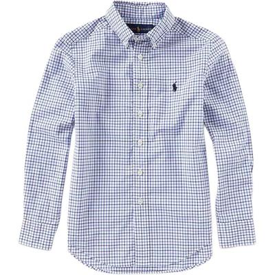 Koszula Polo Casual w paski, kołnierz jednorzędowy, z długim rękawem, z nadrukiem Bear, dziecięca, 323723041-001