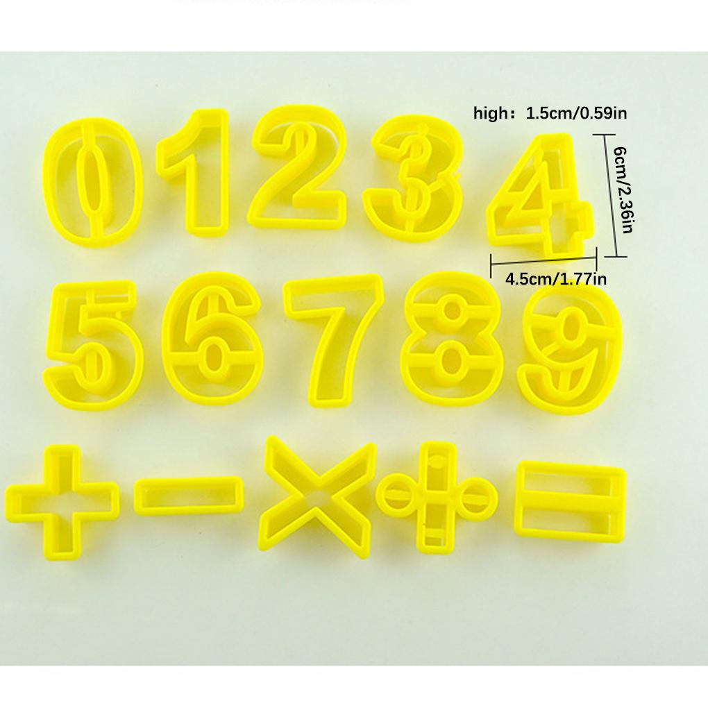 15 Adet Pişirme Fondant Kek Dijital Kurabiye Kalıpları Kesilmiş Çevrilmiş Şeker Çocuklar Plastik Yemek Pişirme Mutfak Tatlı Yapımı