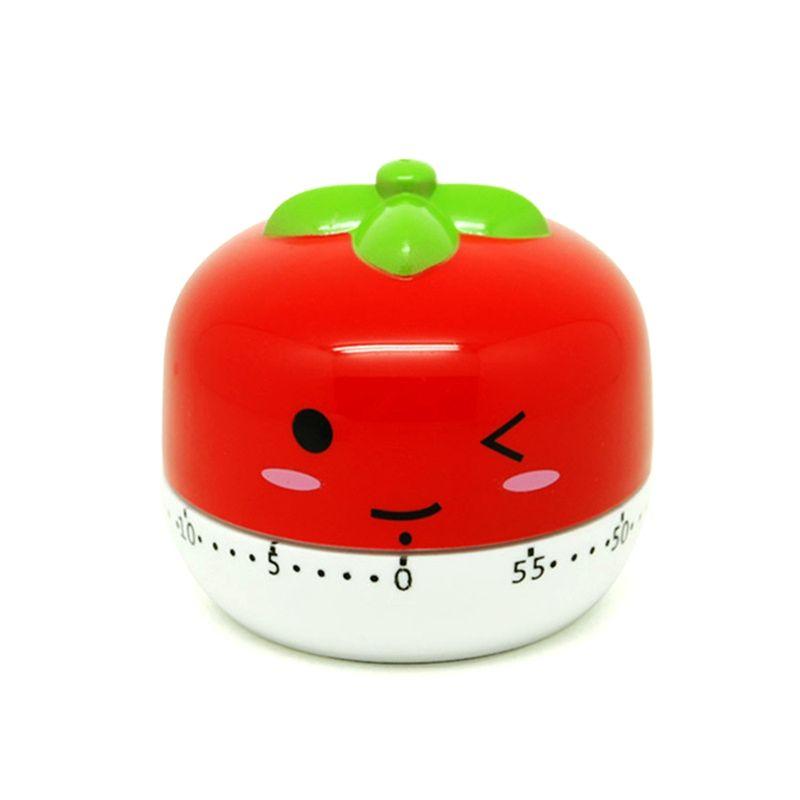 AEE4-Rotary Tool Egg Cooker Timer Novelty Kitchen Timer Vegetable Animal Cooking Timer Digital Egg Timer Cupcake Timer красный