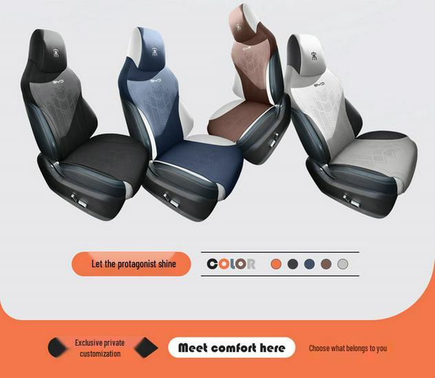 BYD Song PRO Car Seat Cushion, All-Season Suede Saddle Pad with Lumbar Support
