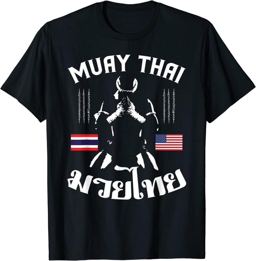 Thailand American Flag Muay Thai Thai Boxing T-Shirt T-Shirt Unisex T-Shirt XL