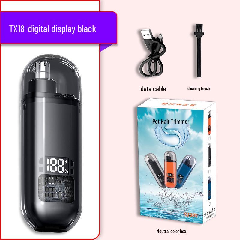 

Перезаряжаемый триммер для волос в носу с цифровым дисплеем и съемной круглой головкой